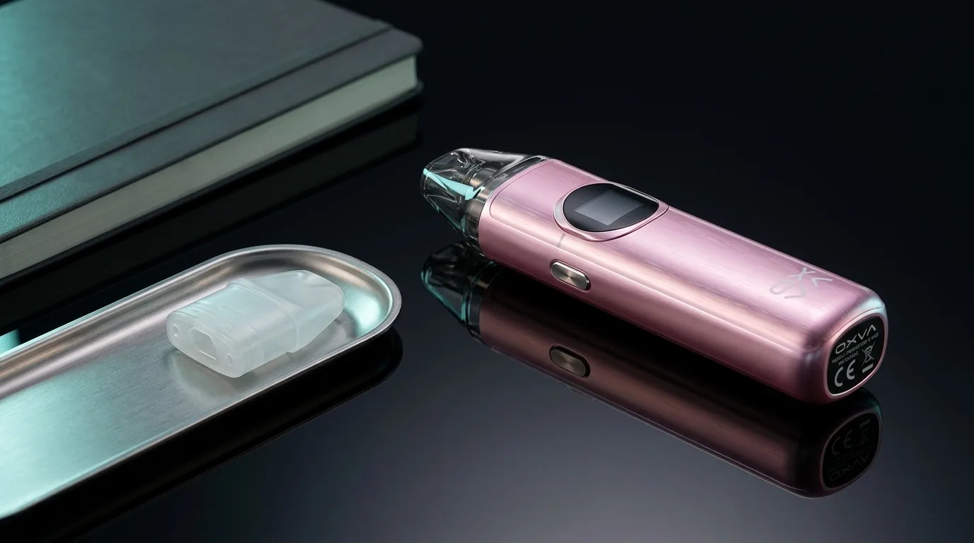 OXVA NeXLIM 2 style device with screen and 2ml UK kit check.