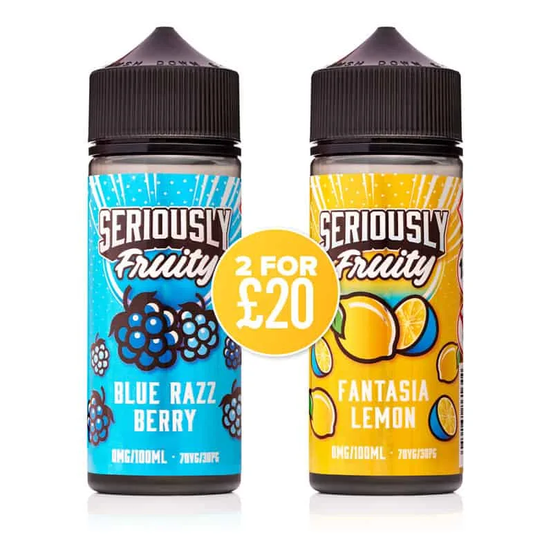 Seriously Fruity 2 for £20 100ml Shortfill