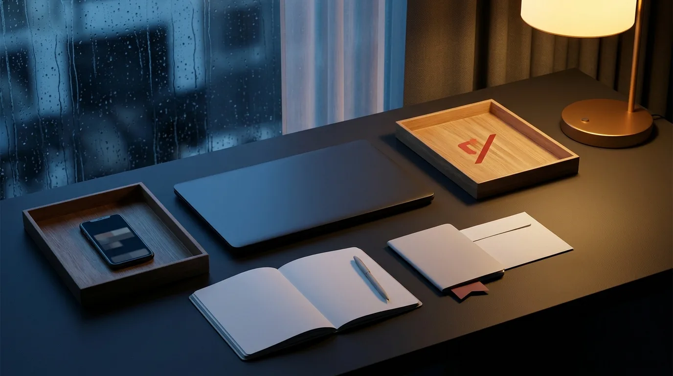 Laptop and notebook used to check official travel rules before a Hong Kong trip.