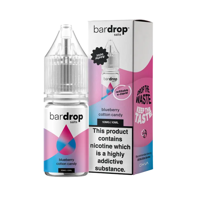 Blueberry Cotton Candy Nic Salt E-Liquid by Bar Drop