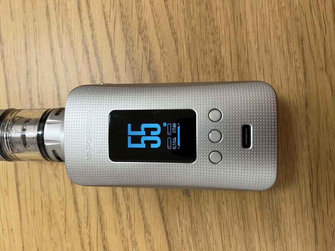 Vaporesso Gen 200 menu screen