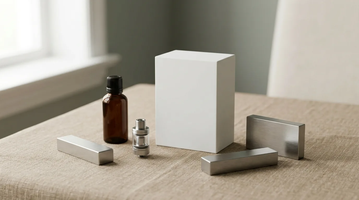 Plain vape product checklist showing UK legal-limit checks for adult buyers.