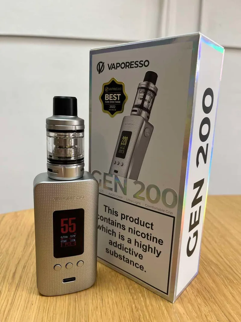 Vaporesso Gen 200 and box