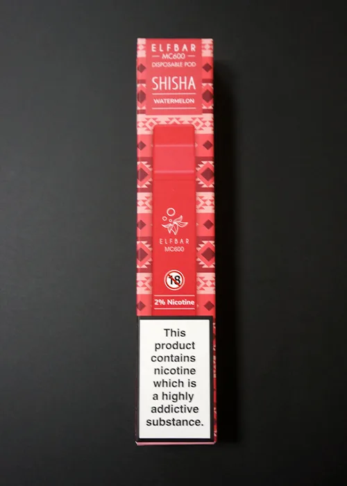 Watermelon Elf Bar Shisha MC600 Disposable Vape