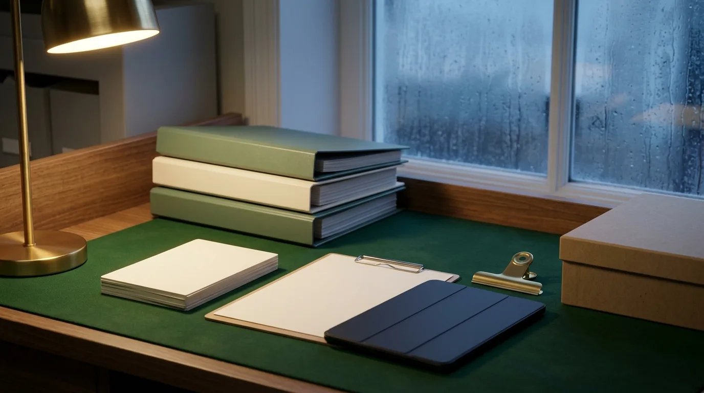 Adult retailer back-office compliance binders and blank training record cards.