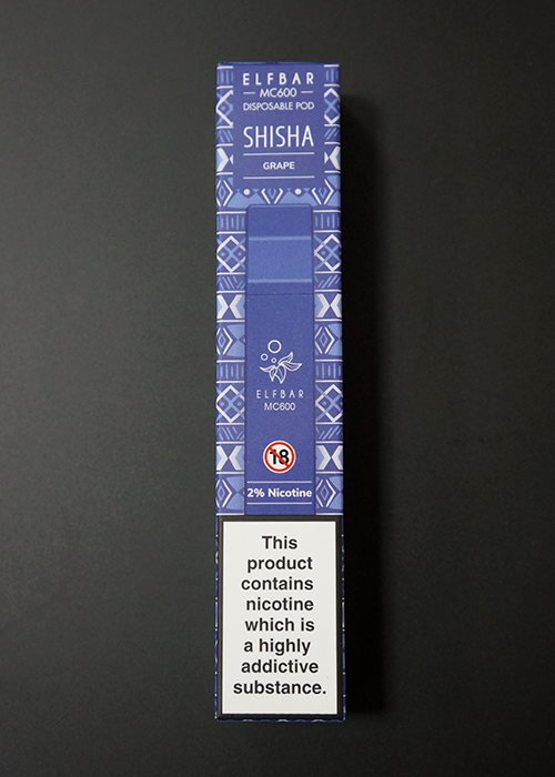 Grape Elf Bar Shisha MC600 Disposable Vape