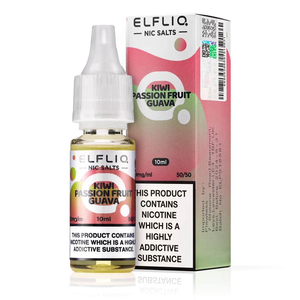 Kiwi Passion Fruit Guava Nic Salt E-Liquid by Elf Bar Elfliq