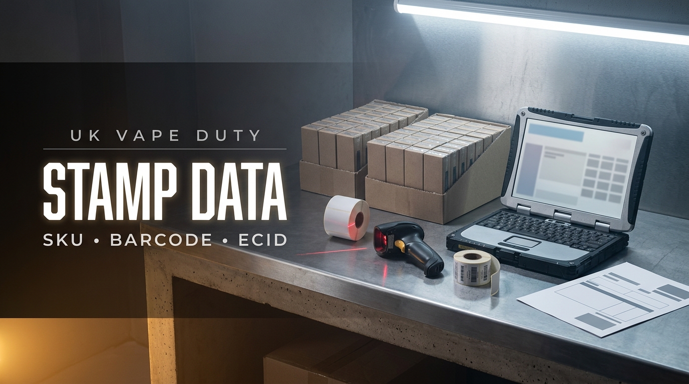 Vape duty stamp activation data: the new product details HMRC wants recorded