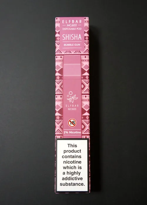 Bubble Gum Elf Bar Shisha MC600 Disposable Vape