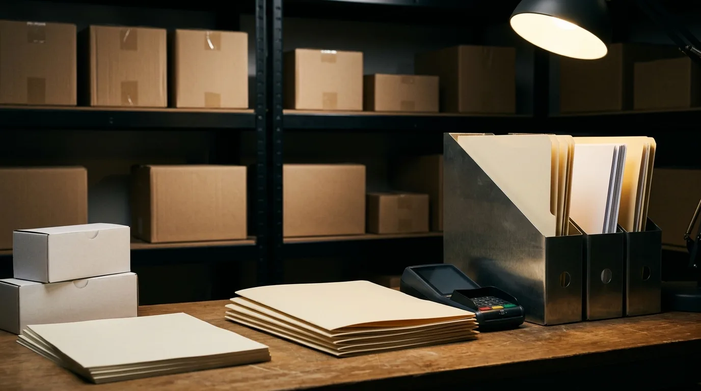 Organised vape shop records and supplier paperwork ready for compliance checks