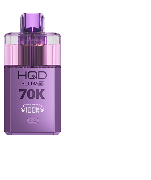Official HQD product asset showing the Glow Air 70K device front view.